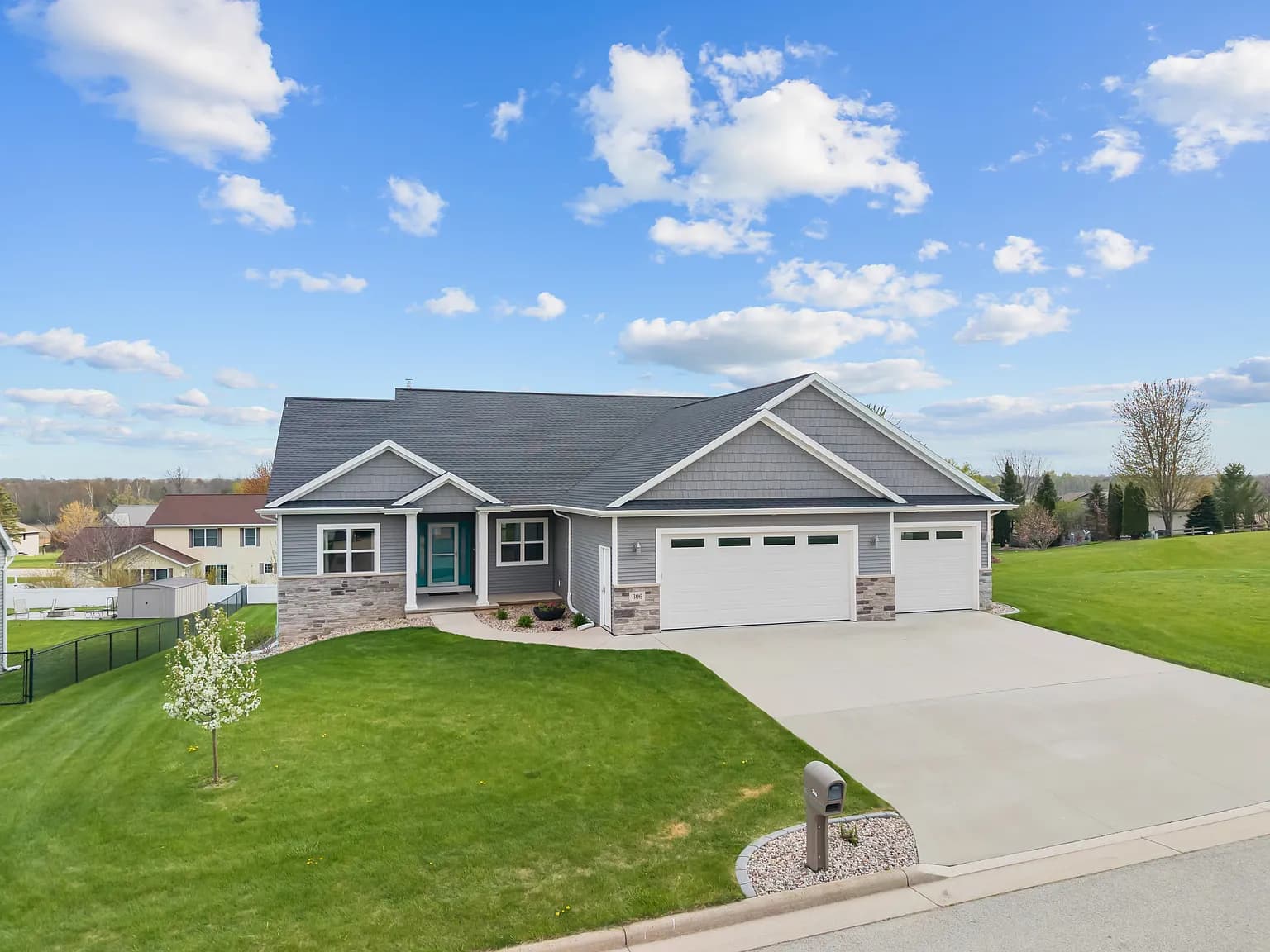 Fox Valley Wisconsin home exterior on a clear day